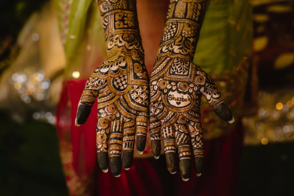 A Bride's Hands with Mehndi